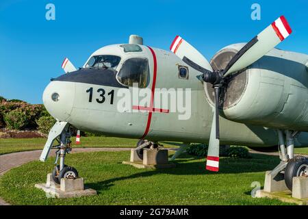 De Havilland (Grumman) CP-121 Tracker im Air Force Heritage Park in Summerside, Prince Edward Island, Kanada. Stockfoto