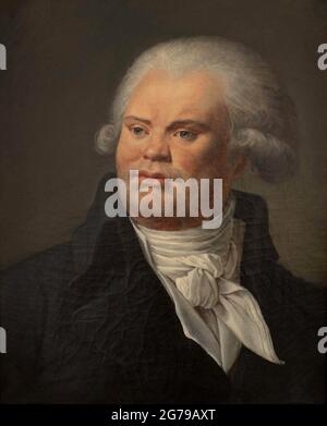 Porträt von Georges Jacques Danton (1759-1794). Museum: Musée Carnavalet, Paris. Autor: ANONYM. Stockfoto