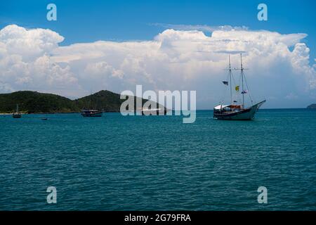 Bootsfahrt von Buzios, Brasilien Stockfoto