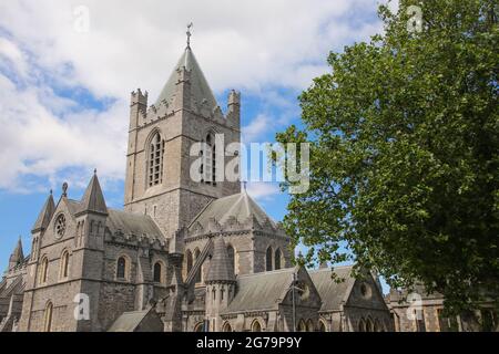 Christ Church Cathedral, formell die Kathedrale der Heiligen Dreifaltigkeit, ist die Kathedrale im Stadtzentrum von Dublin, Irland. Stockfoto