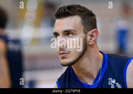 Cisterna Di Latina, Italien. Juli 2021. Italien gegen Argentinien beim Testspiel Volley, bevor es zu den Olympischen Spielen in Tokio beim Palazzetto dello Sport (Cisterna di Latina) aufbruch. (Foto von Domenico Cippitelli/Pacific Press) Quelle: Pacific Press Media Production Corp./Alamy Live News Stockfoto