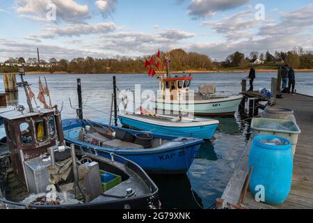 Kappeln an der Ostsee in Schleswig-Holstein. Stockfoto