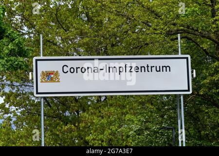 Deutschland, Bayern, Oberbayern, Schutzkorona-Impfzentrum, Stockfoto