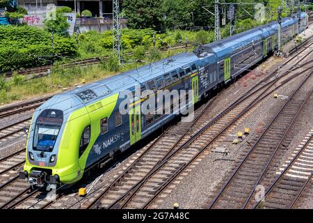 DB Regio Bombardier Twindexx Vario Zug in nah.SH Lackierung Stockfoto