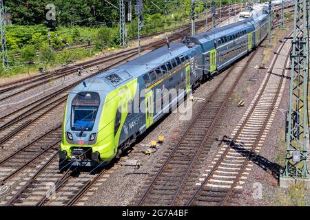 DB Regio Bombardier Twindexx Vario Zug in nah.SH Lackierung Stockfoto