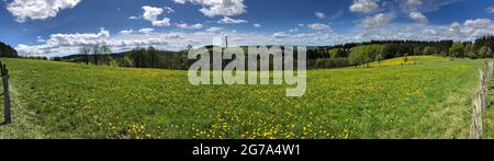 Romantischer Blick über das Sauerland Stockfoto