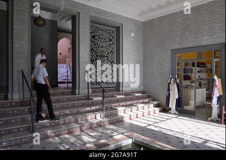 Le Jardin Secret / The Secret Garden - ein Palast aus dem 19. Jahrhundert mit traditionellen islamischen Gärten, Marrakesch, MA Stockfoto