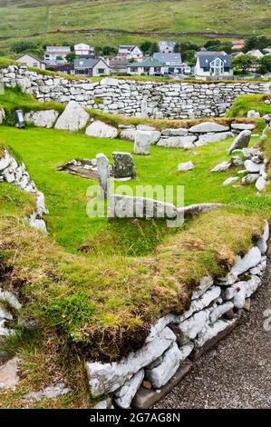 Clickimin Broch, am Stadtrand von Lerwick, Shetland. Stockfoto