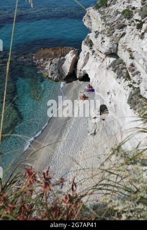 Tropea - Spiaggia di Marina dell'Isola dal Santuario Stockfoto