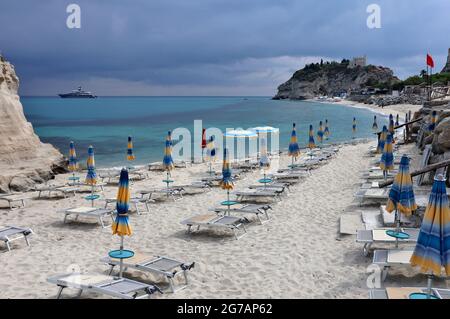 Tropea - Spiaggia Linguata dalla Spiaggia del Convento Stockfoto