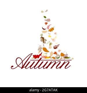 Abstraktion der Herbstblätter. Hintergrund aus Herbstblättern. Vektorgrafik Stock Vektor