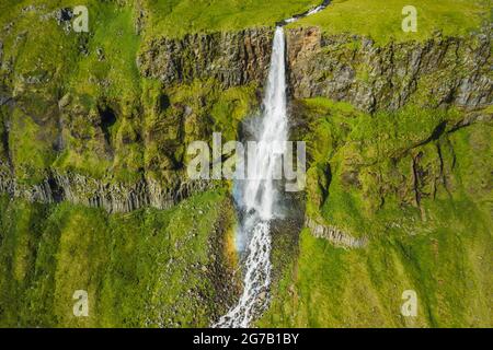 Bjarnarfoss Wasserfall in der Nähe von Budir auf der Snaefellsnes Halbinsel in Island Stockfoto