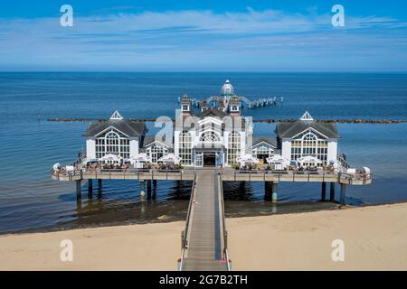 Sellin Pier auf der Insel Rügen an der Ostsee, Deutschland Stockfoto