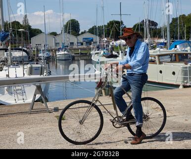 Pederson Classic Bike gesehen im Sommer 2021 in Großbritannien. Stockfoto