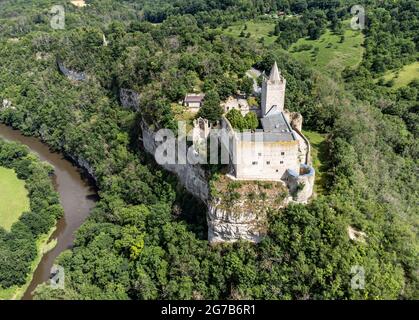 Schloss Saaleck bei Namburg in Sachsen-Anhalt Stockfoto
