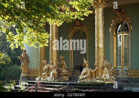 Chinesischer Pavillon im Sanssouci Park Potsdam Detail, Brandenburg, Deutschland Stockfoto