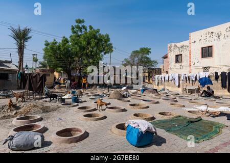 Färbegruben, Kano, Bundesstaat Kano, Nigeria Stockfoto