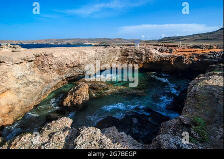 Natural Bridge, Aruba, ABC-Inseln, Niederländische antillen, Karibik Stockfoto