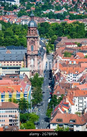 Blick von der Festung Marienberg in Würzburg, Franken, Bayern, Deutschland Stockfoto