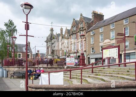 Murray Fountain, James Square, High Street, Crieff, Perth und Kinross, Schottland, Vereinigtes Königreich Stockfoto