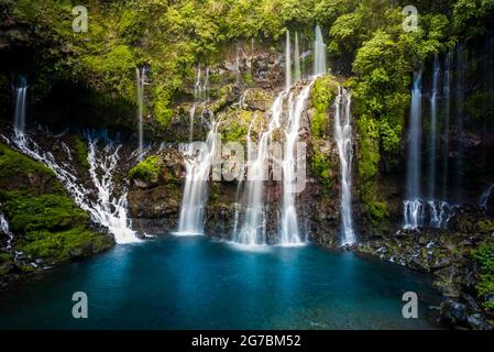 Grand Galet Wasserfall auf La Reunion Stockfoto