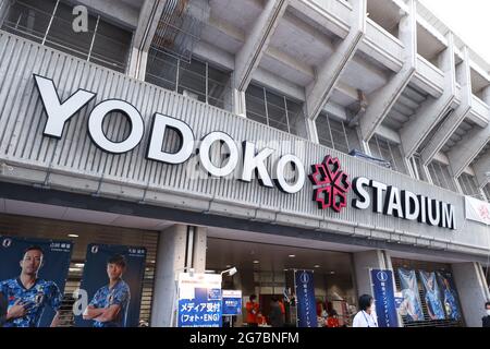 Yodoko Sakura Stadium, Osaka, Japan. Juli 2021. Gesamtansicht, 12. JULI 2021 - Fußball/Fußball : KIRIN Challenge Cup 2021 Spiel zwischen U-24 Japan 3-1 U-24 Honduras im Yodoko Sakura Stadium, Osaka, Japan. Quelle: Naoki Morita/AFLO SPORT/Alamy Live News Stockfoto