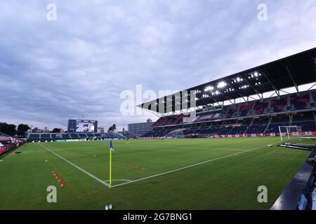 Yodoko Sakura Stadium, Osaka, Japan. Juli 2021. Gesamtansicht, 12. JULI 2021 - Fußball/Fußball : KIRIN Challenge Cup 2021 Spiel zwischen U-24 Japan 3-1 U-24 Honduras im Yodoko Sakura Stadium, Osaka, Japan. Quelle: Naoki Morita/AFLO SPORT/Alamy Live News Stockfoto