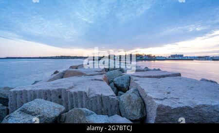 Spring Point Ledge Lighthouse in Portland Maine Stockfoto