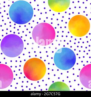 Muster mit Aquarellkreisen Stock Vektor
