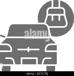 Vector Full Car Cleaning Service graues Symbol. Stock Vektor
