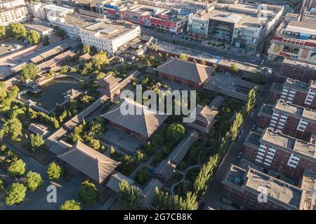 Luftaufnahme des alten Shanhua Klosters in Datong, Provinz Shanxi, China Stockfoto