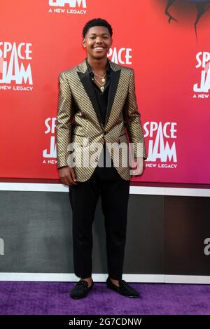 12. Juli 2021, Los Angeles, CA, USA: LOS ANGELES - 12. JULI: Cedric Joe beim Space Jam: A New Legacy Premiere im Microsoft Theater am 12. Juli 2021 in Los Angeles, CA (Bildquelle: © Kay Blake/ZUMA Wire) Stockfoto