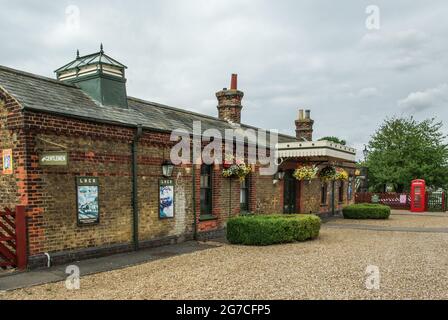 Buckinghamshire, Railway Centre, Quainton, Großbritannien; Gesamtansicht des alten Bahnhofs Quainton Road Stockfoto