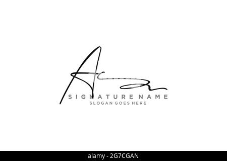 AC Letter Unterschrift Logo Vorlage Elegantes Design Logo Zeichen Symbol Vorlage Vektor-Symbol Stock Vektor