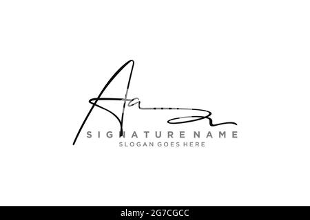 AA Buchstabe Unterschrift Logo Vorlage Elegantes Design Logo Zeichen Symbol Vorlage Vektor-Symbol Stock Vektor