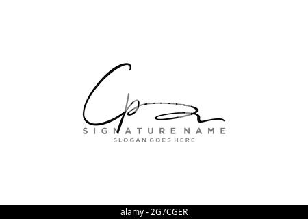 CP Letter Signature Logo Vorlage Elegantes Design Logo Zeichen Symbol Vorlage Vektor-Symbol Stock Vektor
