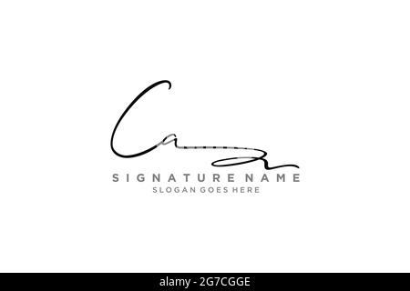 CA Letter Signature Logo Vorlage Elegantes Design Logo Zeichen Symbol Vorlage Vektor-Symbol Stock Vektor