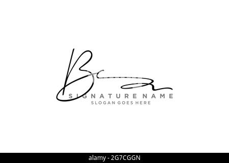 BC Letter Signature Logo Vorlage Elegantes Design Logo Zeichen Symbol Vorlage Vektor-Symbol Stock Vektor