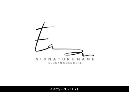 EA Letter Signature Logo Vorlage Elegantes Design Logo Zeichen Symbol Vorlage Vektor-Symbol Stock Vektor