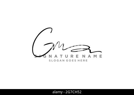 GM Brief Unterschrift Logo Vorlage Elegantes Design Logo Zeichen Symbol Vorlage Vektor-Symbol Stock Vektor