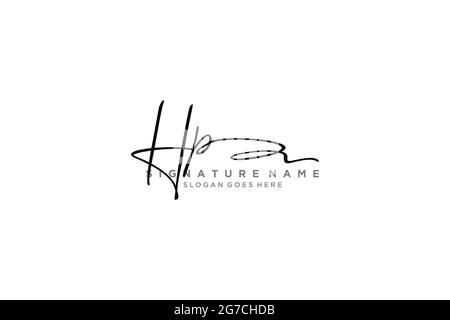 HP Letter Signature Logo Template Elegantes Design Logo Zeichen Symbol Vorlage Vektor-Symbol Stock Vektor