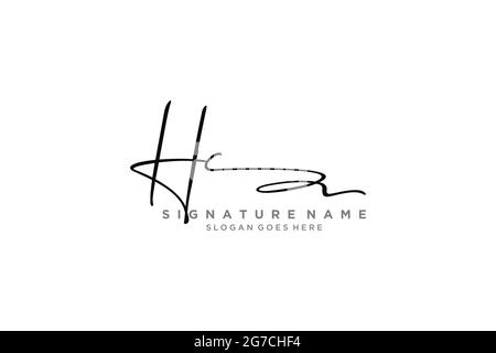 HC Letter Signature Logo Vorlage Elegantes Design Logo Zeichen Symbol Vorlage Vektor-Symbol Stock Vektor