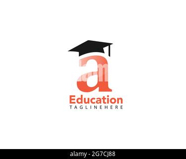 Letter A Education Logo Design kann als Zeichen, Symbol oder Symbol, vollgeschichteten Vektor und einfach zu bearbeiten und anpassen Größe und Farbe verwendet werden, kompatibel mit Stock Vektor