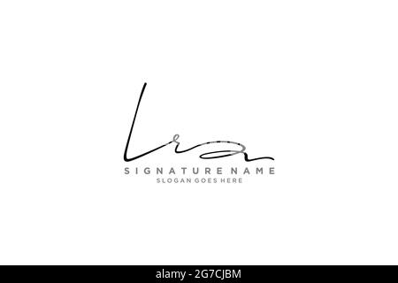 LR Letter Signature Logo Vorlage Elegantes Design Logo Zeichen Symbol Vorlage Vektor-Symbol Stock Vektor