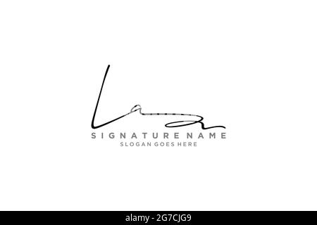 LA Letter Signature Logo Vorlage Elegantes Design Logo Zeichen Symbol Vorlage Vektor-Symbol Stock Vektor