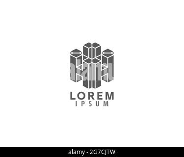 Initial Letter H 3D Konzept Logo Design kann als Zeichen, Symbol oder Symbol, voll geschichteten Vektor und einfach zu bearbeiten und anpassen Größe und Farbe, Kompat verwendet werden Stock Vektor