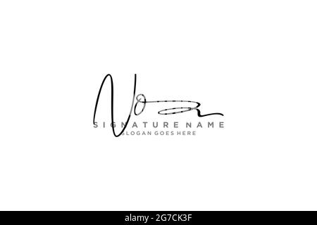 KEIN Buchstabe Unterschrift Logo Vorlage Elegantes Design Logo Zeichen Symbol Vorlage Vektor-Symbol Stock Vektor