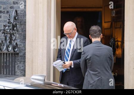 London, Großbritannien. 13. Juli 2021. Eine neuseeländische Delegation kommt in der Downing Street London 10 an.Quelle: Ian Davidson/Alamy Live News Stockfoto