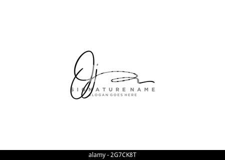 OJ Letter Signature Logo Template Elegantes Design Logo Zeichen Symbol Vorlage Vektor-Symbol Stock Vektor
