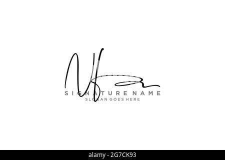NF Letter Signature Logo Template Elegantes Design Logo Zeichen Symbol Vorlage Vektor-Symbol Stock Vektor
